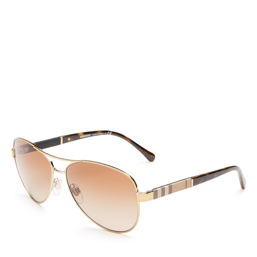 Burberry London Check Aviator Sunglasses